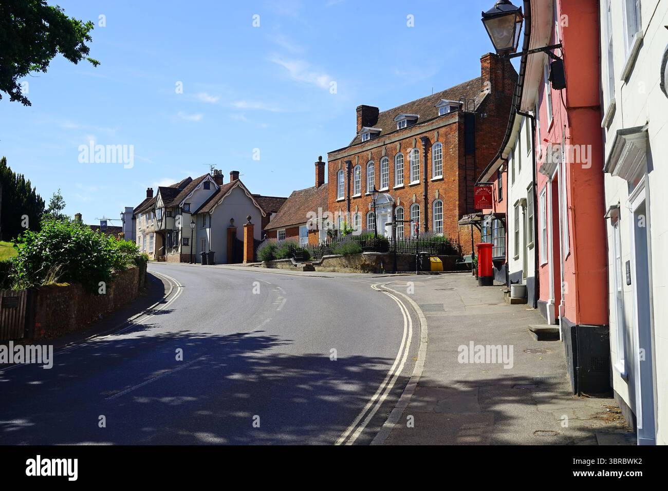 Una vista su Watling Street, Thaxted Foto Stock