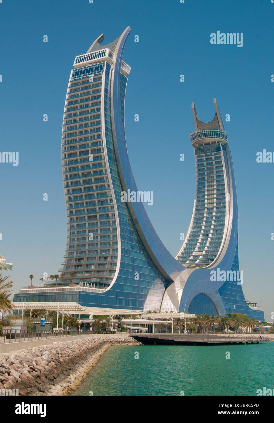Katara Towers Buildings a Doha, Qatar Foto Stock