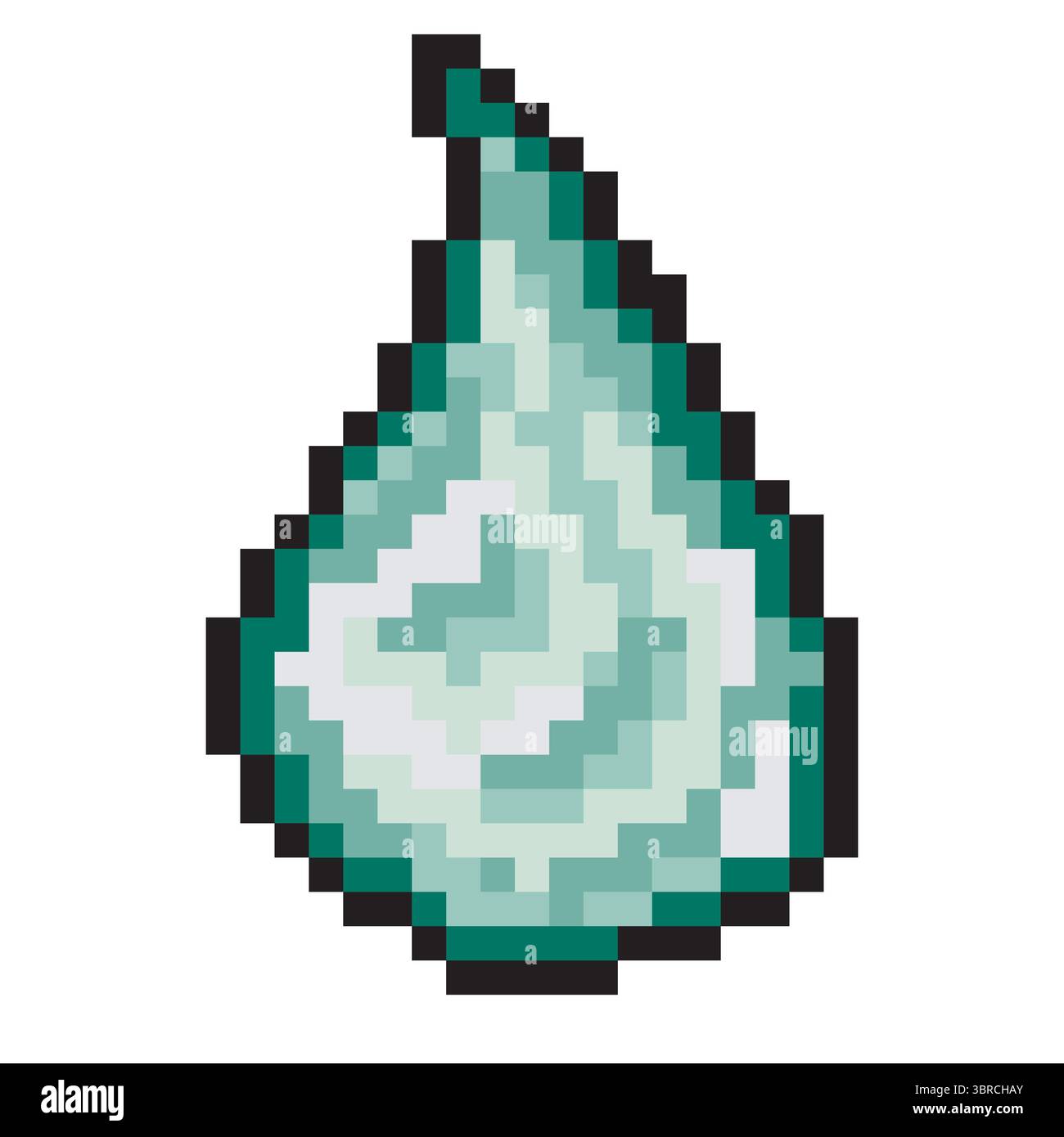 Goccia d'acqua in stile pixel art Illustrazione Vettoriale