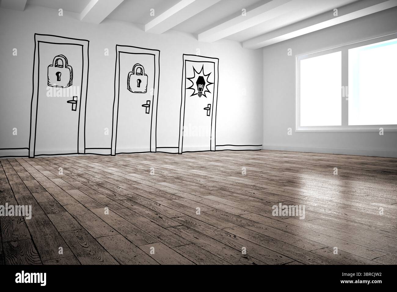 Immagine di porte e serrature Foto Stock