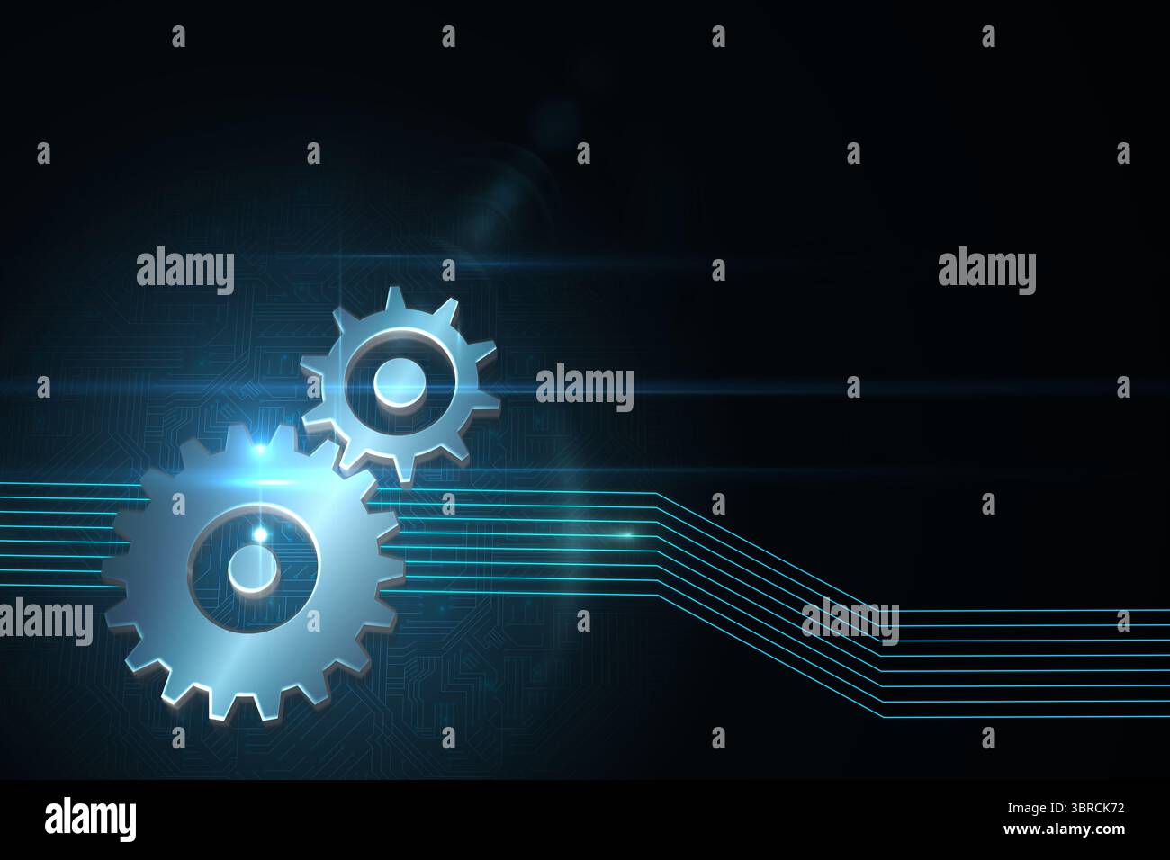 Denti lucido su sfondo nero Foto Stock