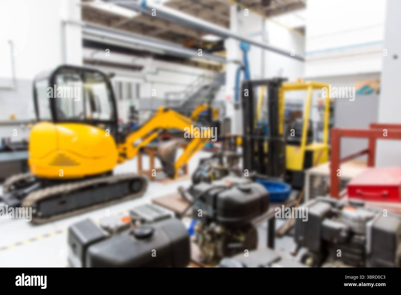 Immagine sfocata del motore e dei macchinari Foto Stock