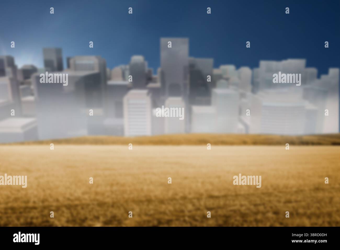 Un campo di immagine generato digitalmente da un edificio Foto Stock
