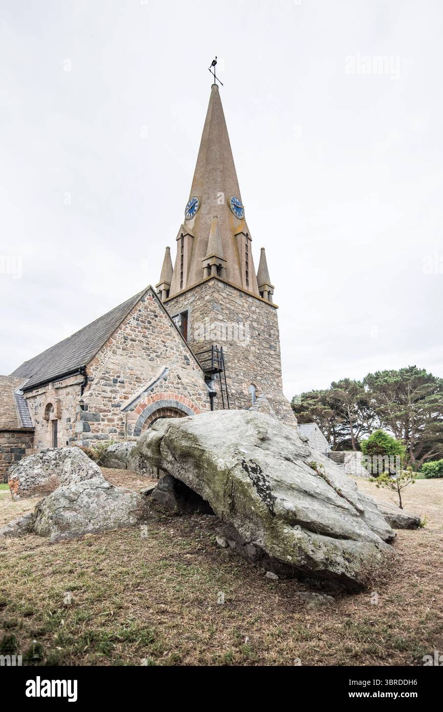 Vale Church, conosciuta anche come St. Michel du Valle, a Guernsey, isole del Canale Foto Stock
