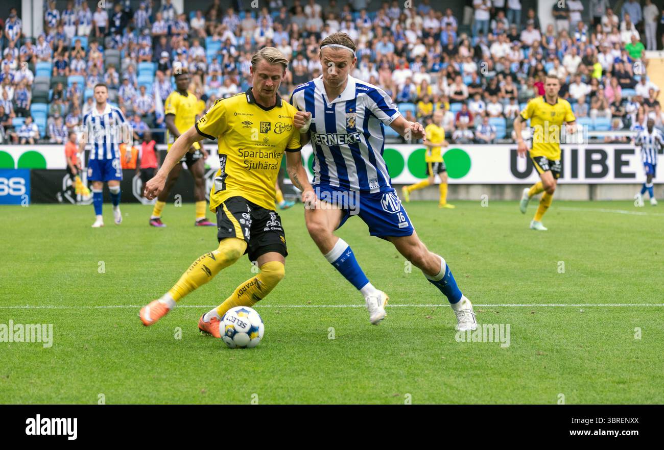 Gothenburg, Svezia. 12 luglio 2025. Momento nel secondo tempo della partita tra IFK Gothenburg e IF Elfsborg in Allsvenskan a Gamla Ullevi. Crediti: Per Ljung/Alamy Live News Foto Stock