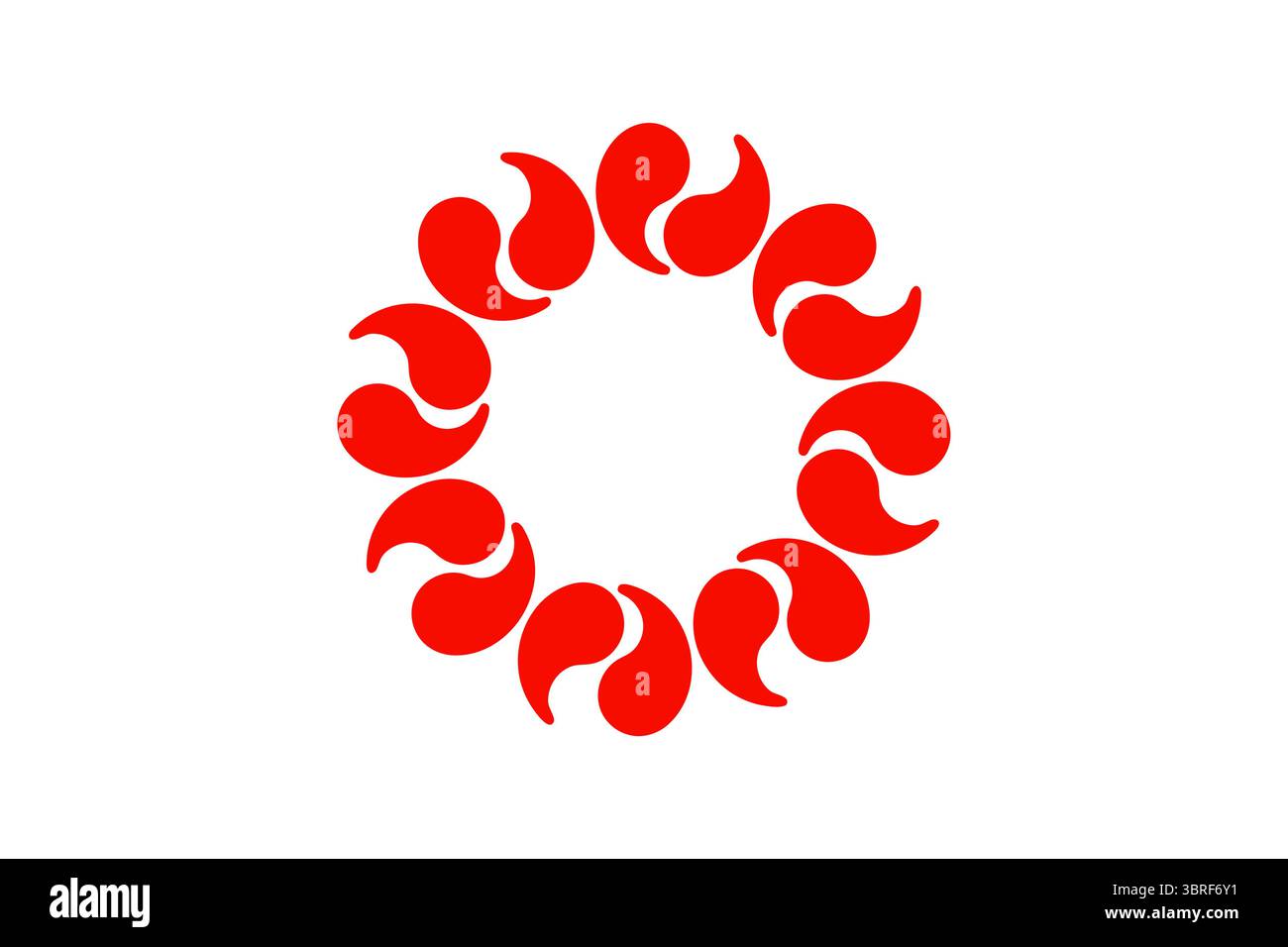 Bandiera della Prefettura di Saitama, Giappone: Bandiera ufficiale della prefettura con emblema verde sul campo viola, illustrazione vettoriale, bandiera comunale Illustrazione Vettoriale