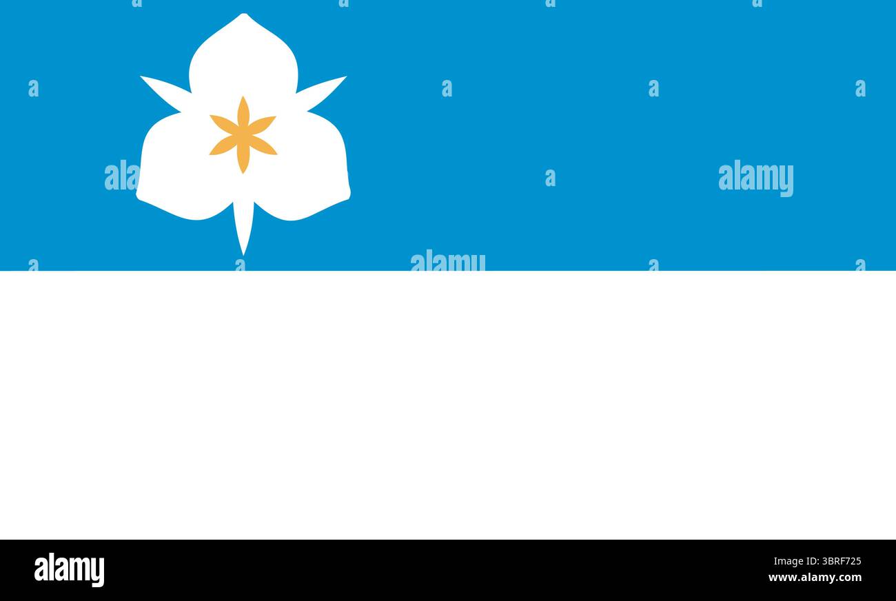 Flag of Salt Lake City, Utah, USA (2020) – bandiera ufficiale della città dal design moderno, montagne stilizzate e emblema della città, simbolo dell'identità civica Illustrazione Vettoriale