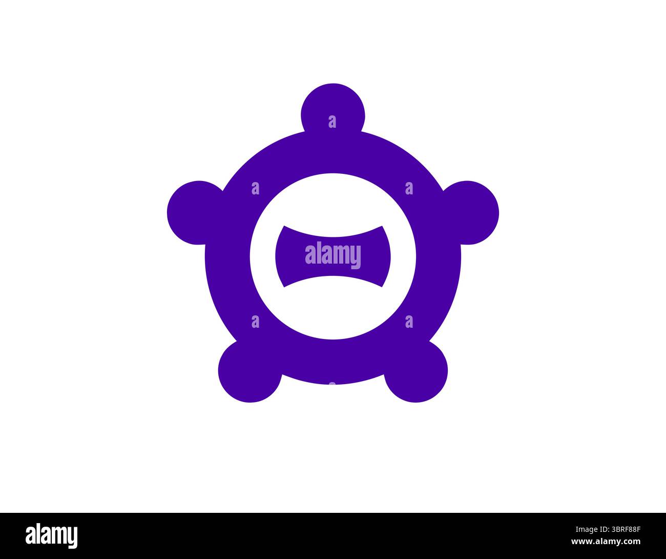 Bandiera di Ichinomiya, Aichi, Giappone - bandiera municipale ufficiale con emblema stilizzato su campo bianco, che rappresenta l'identità della città, illustrazione vettoriale Illustrazione Vettoriale