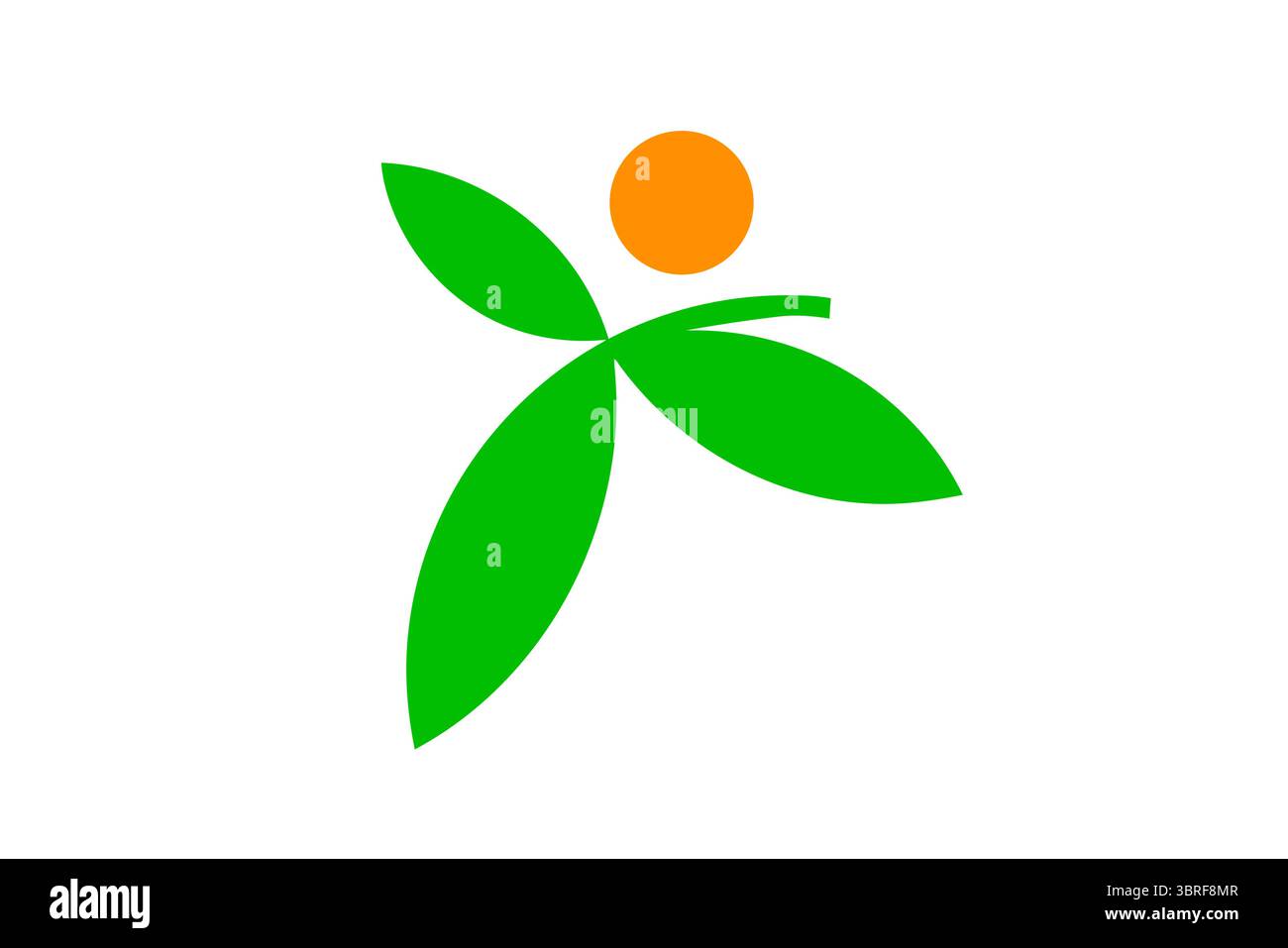 Bandiera di Miyawaka, Fukuoka – bandiera ufficiale della città di Miyawaka, Giappone, con emblema stilizzato su sfondo bianco, design minimalista, vettoriale Illustrazione Vettoriale