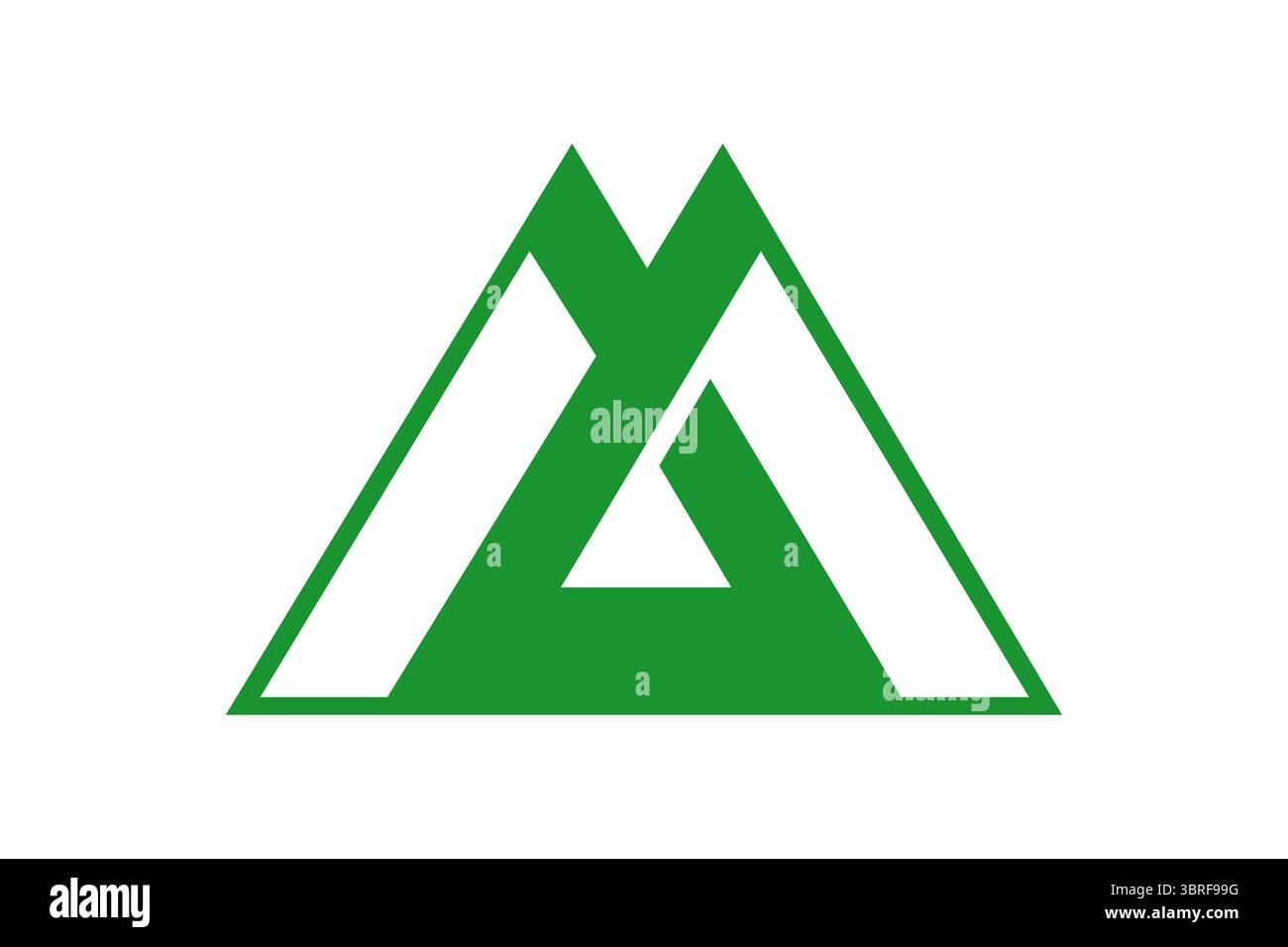 Bandiera della Prefettura di Toyama, Giappone - disegno ufficiale stilizzato bianco su sfondo rosso cremisi, adottato nel 1991, illustrazione vettoriale per uso editoriale Illustrazione Vettoriale