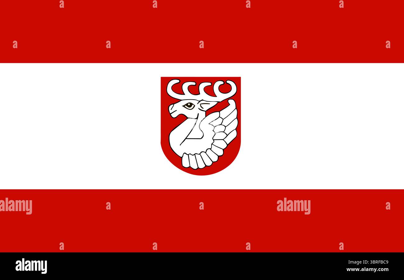 Bandiera del distretto di Sviatoshynskyi, Kiev, Ucraina – campo blu con stemma del distretto, bandiera ufficiale del distretto urbano, illustrazione vettoriale Illustrazione Vettoriale