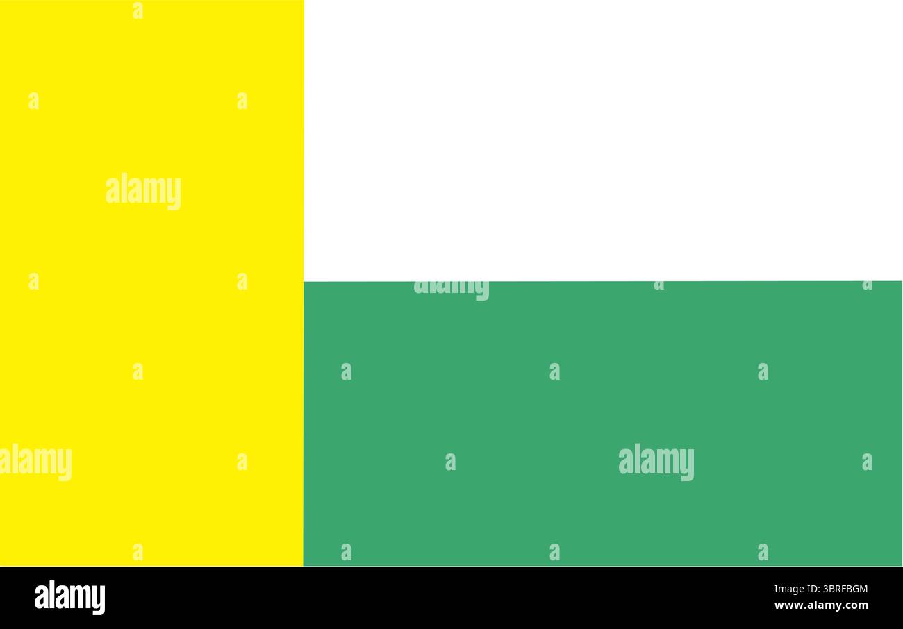 Bandiera di Zielona Góra, Polonia: Bandiera ufficiale della città con strisce orizzontali rosse e verdi, araldica civica, raccolta di bandiere municipali polacche Illustrazione Vettoriale