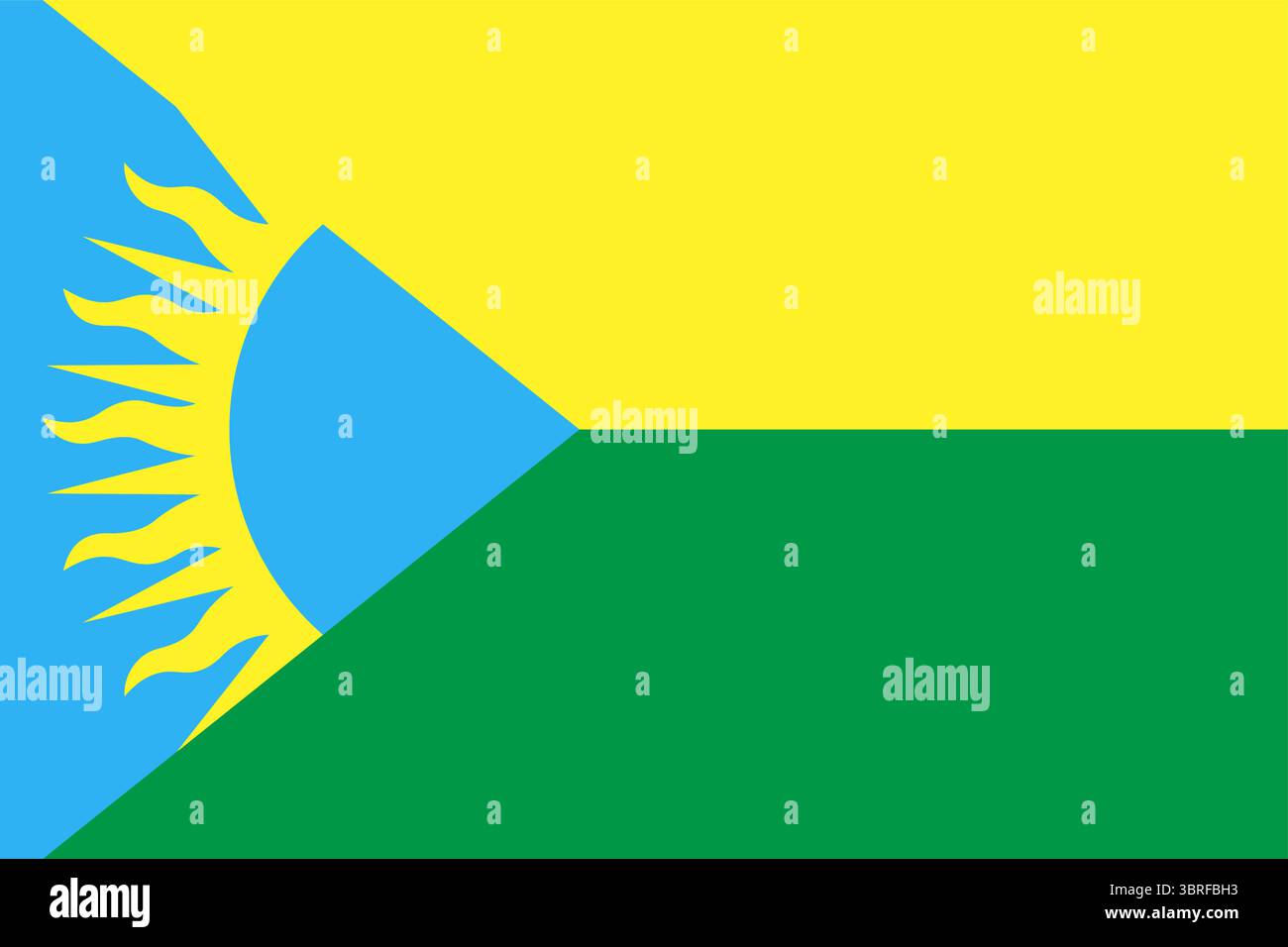Bandiera di Novogrodivka, Ucraina — simbolo ufficiale della città, bandiera municipale locale, identità regionale, illustrazione vettoriale Illustrazione Vettoriale