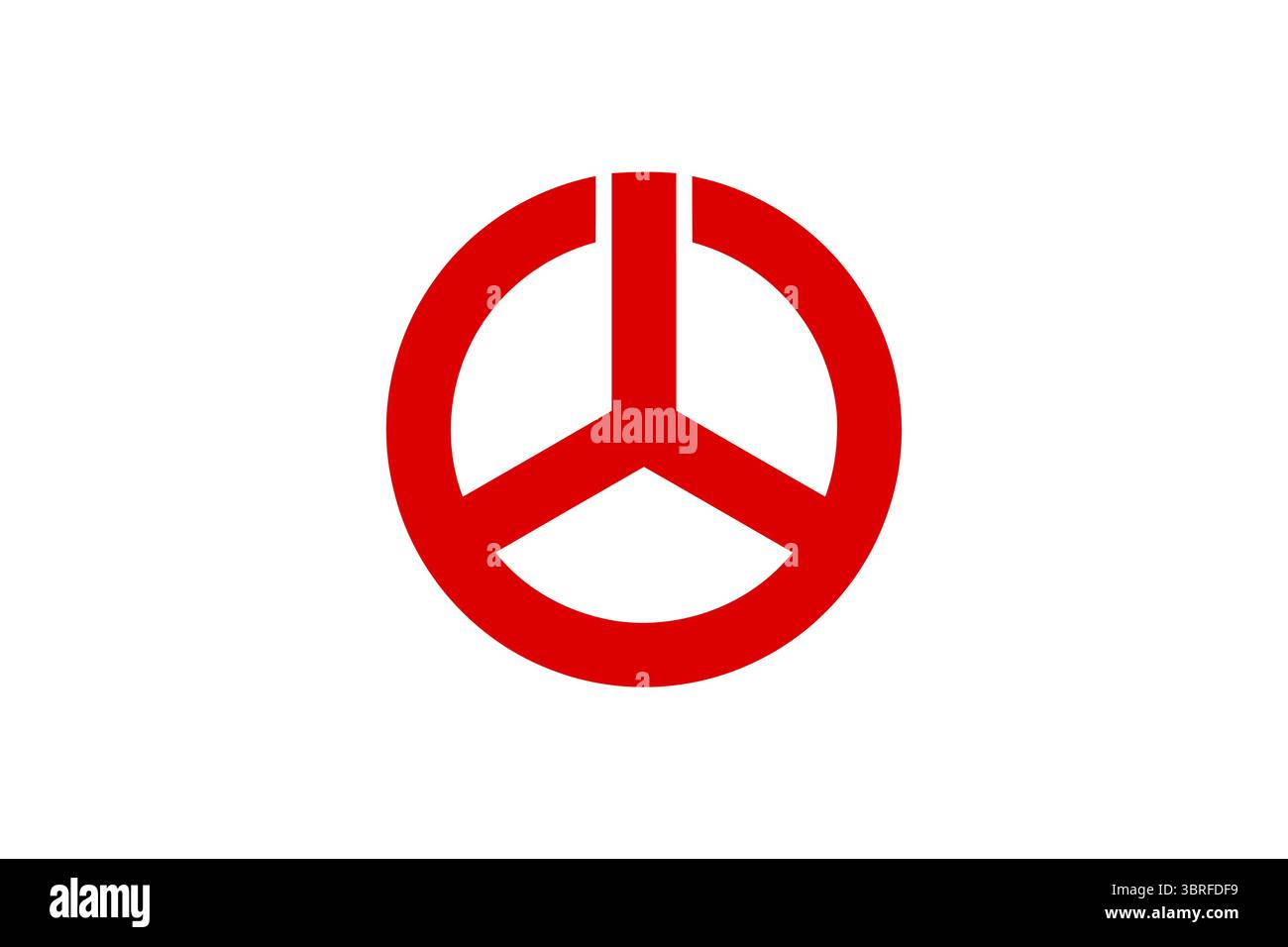 Bandiera ufficiale della città di Koriyama, prefettura di Fukushima, Giappone, emblema stilizzato bianco su sfondo viola, bandiera comunale, illustrazione vettoriale su bianco Illustrazione Vettoriale