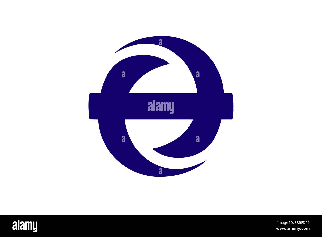 Bandiera ufficiale della città di Sennan, prefettura di Osaka, Giappone, emblema bianco su sfondo verde, simbolo municipale, illustrazione vettoriale su sfondo bianco Illustrazione Vettoriale