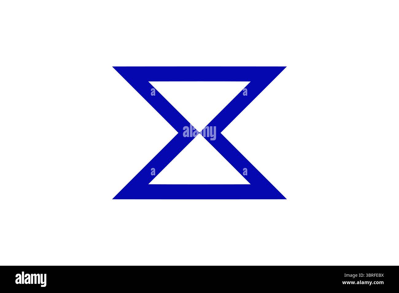 Bandiera di Toyohashi, prefettura di Aichi, Giappone: Bandiera municipale ufficiale con emblema stilizzato su sfondo bianco, illustrazione vettoriale Illustrazione Vettoriale