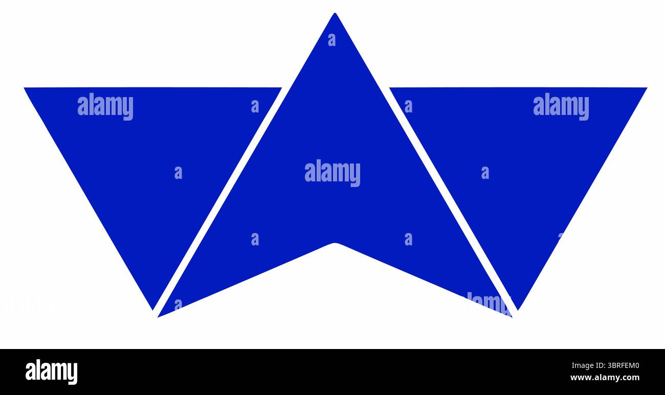 Bandiera di Onojo, prefettura di Fukuoka, Giappone: Bandiera municipale ufficiale con emblema stilizzato su sfondo bianco, illustrazione vettoriale Illustrazione Vettoriale