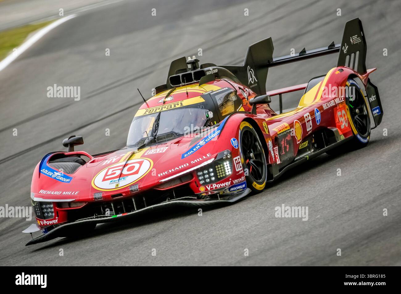 Antonio fuoco (ITA) - Miguel MOLINA (ESP) - Nicklas NIELSEN (DEN) | Ferrari AF Corse Ferrari 499P (Hypercar) FIA World Endurance Championship (WEC) - Rolex 6 ore di São Paolo. Gara 5 di 8 all'autodromo Jose Carlos Pace di Interlagos, São Paolo, Brasile. 12 luglio 2025 Foto Stock