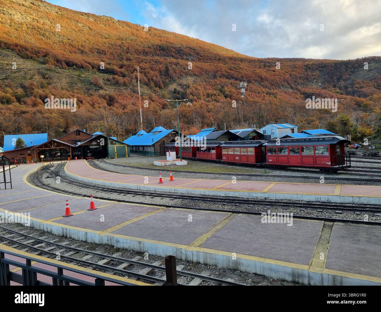Fotografía del Tren del fin del Mundo, Ushuaia Tierra del Fuego Argentina Foto Stock