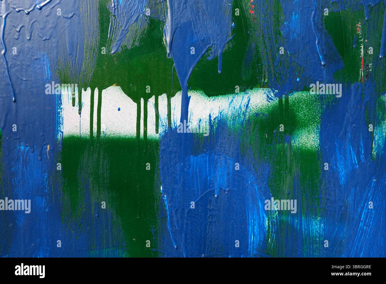 Le ricche sfumature di blu e verde si fondono magnificamente in un'espressione artistica. Foto Stock