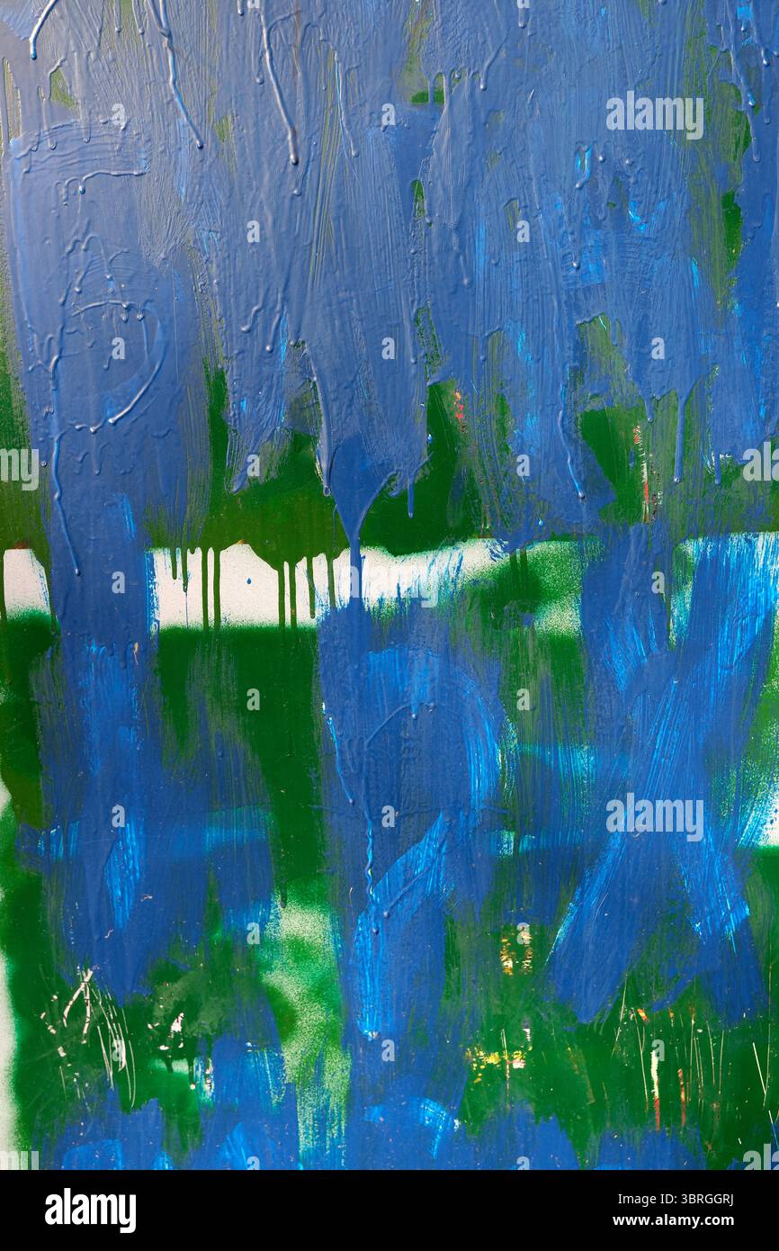 I colori brillanti si fondono per creare un flusso energetico di espressione ed emozione. Foto Stock