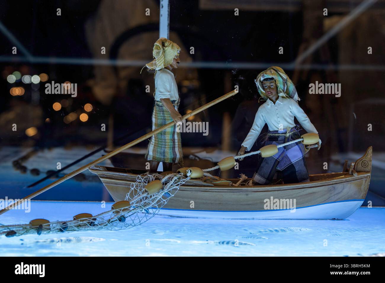 Doha, Qatar - 4 dicembre 2024: Pesca e industria della pesca dal Katara Traditional Dhow Festival, Katara, Doha, Qatar Foto Stock