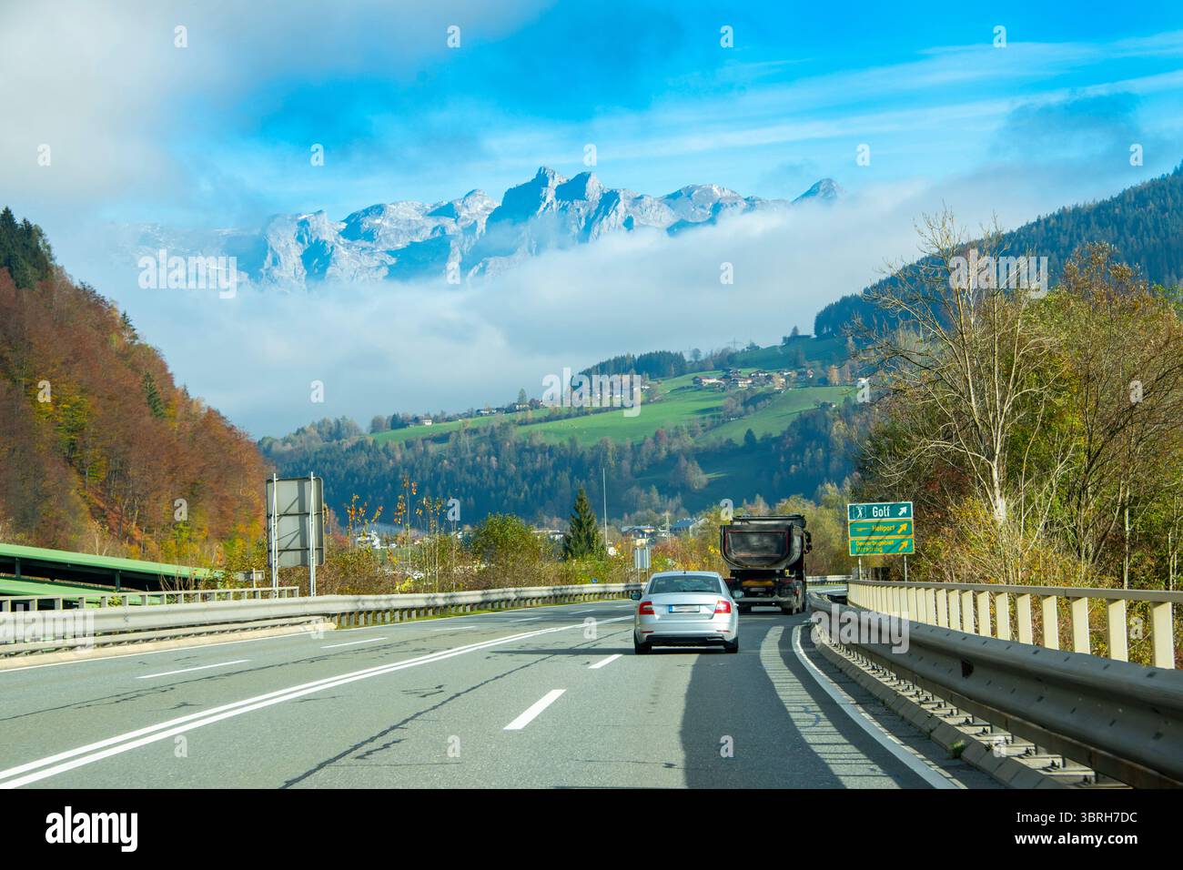 Strada B311 nello stato di Salisburgo - Austria Foto Stock