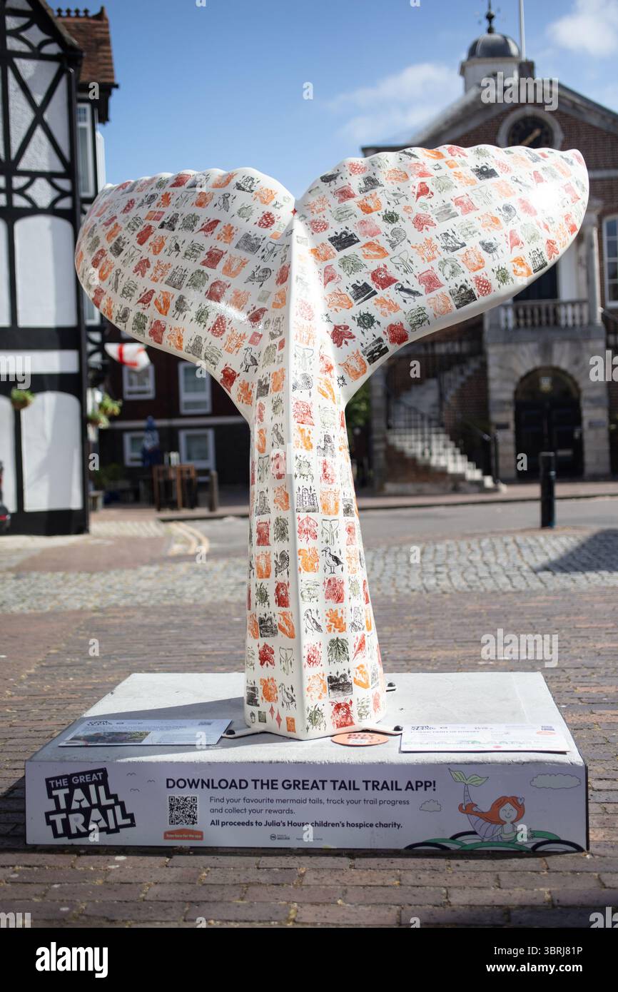 Stampa a mosaico di Dorset, Great Tail Trail, Poole, Inghilterra Foto Stock