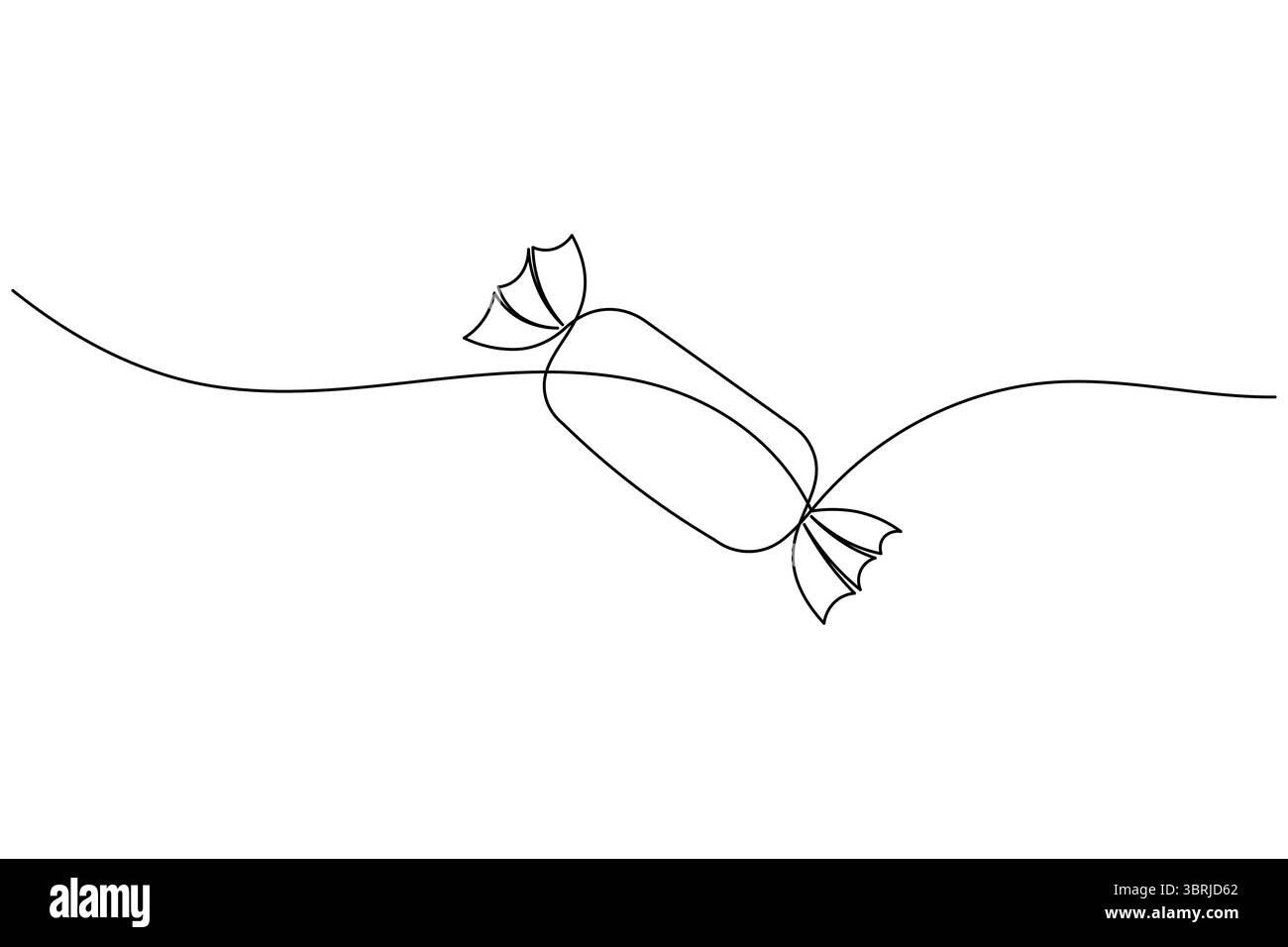 Chitarra a una linea continua vettoriale contorno semplice strumento musicale stile minimalista Illustrazione Vettoriale