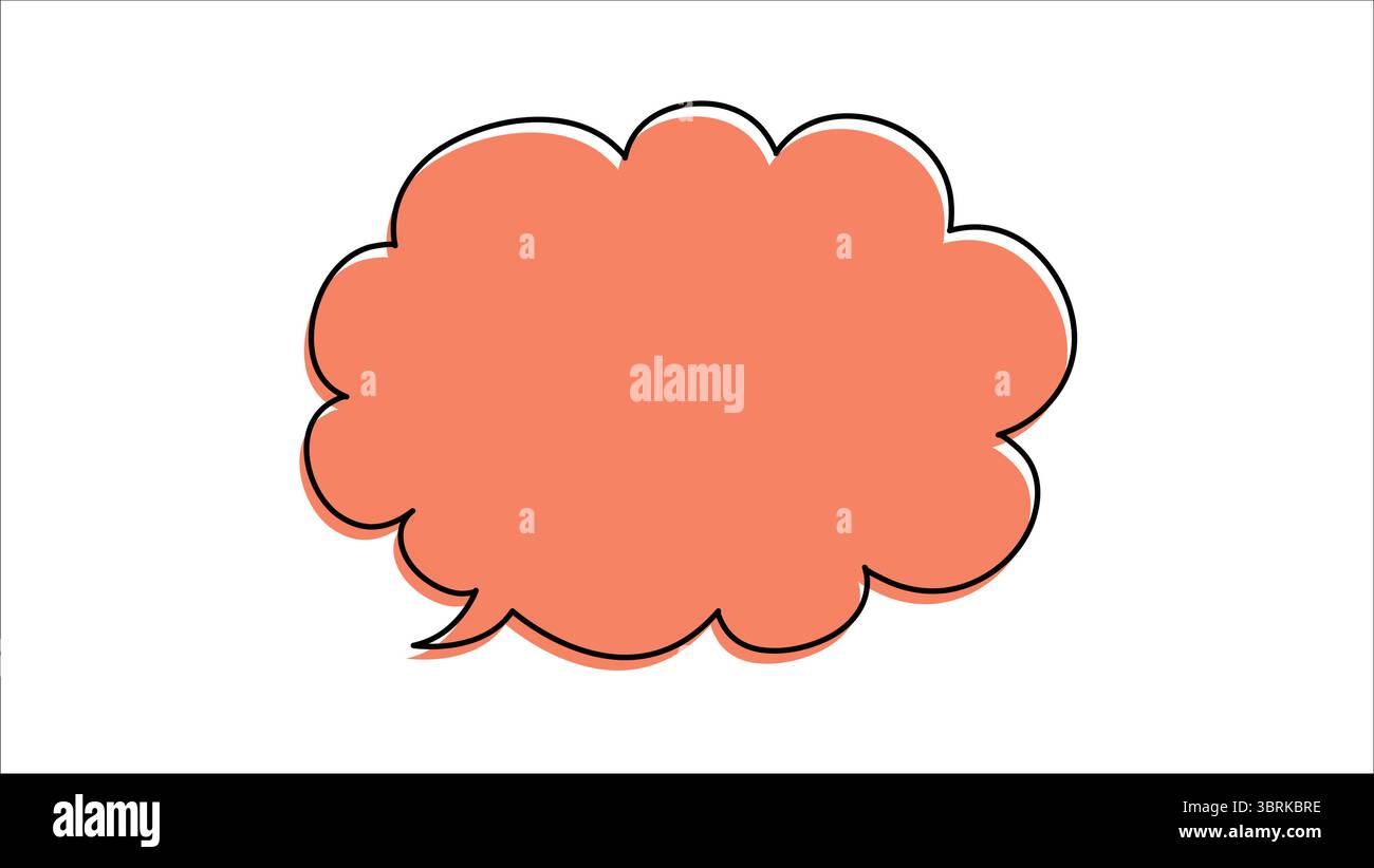 Design a bolle di colore rosa Chat - design a forma di nuvola Illustrazione Vettoriale