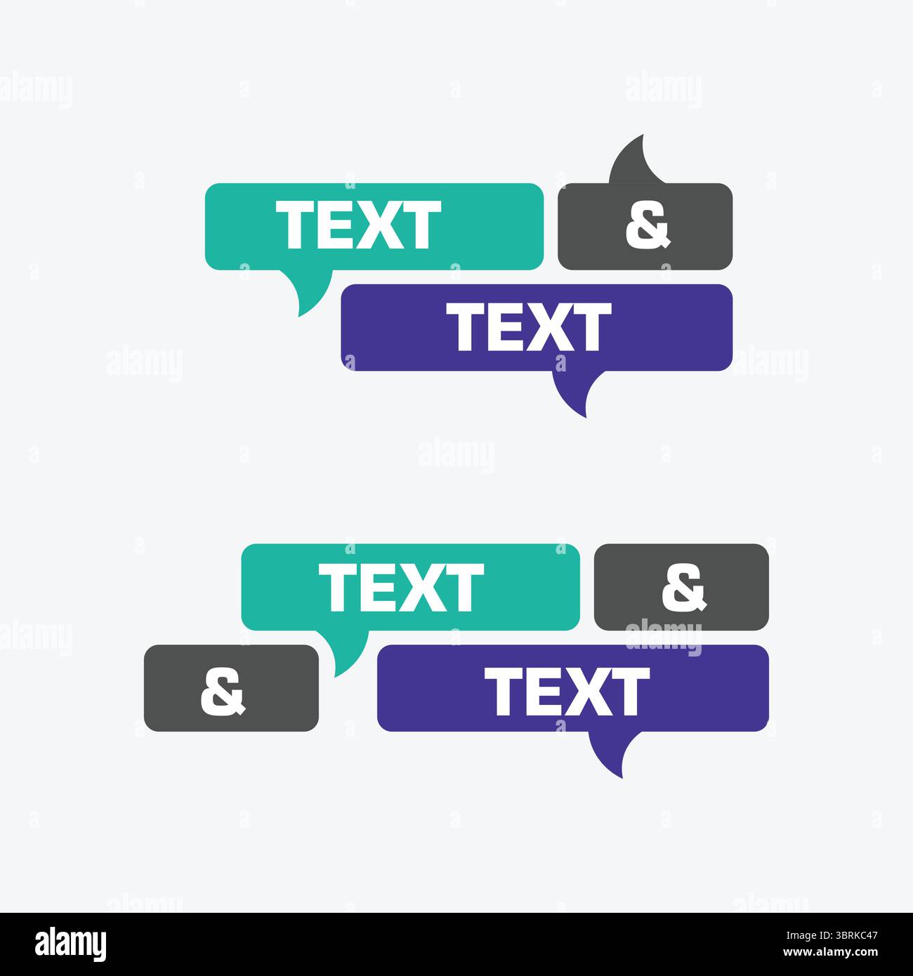 Design rettangolare per il testo della citazione - Chat Bubble Design - icone vocali fumetti Illustrazione Vettoriale