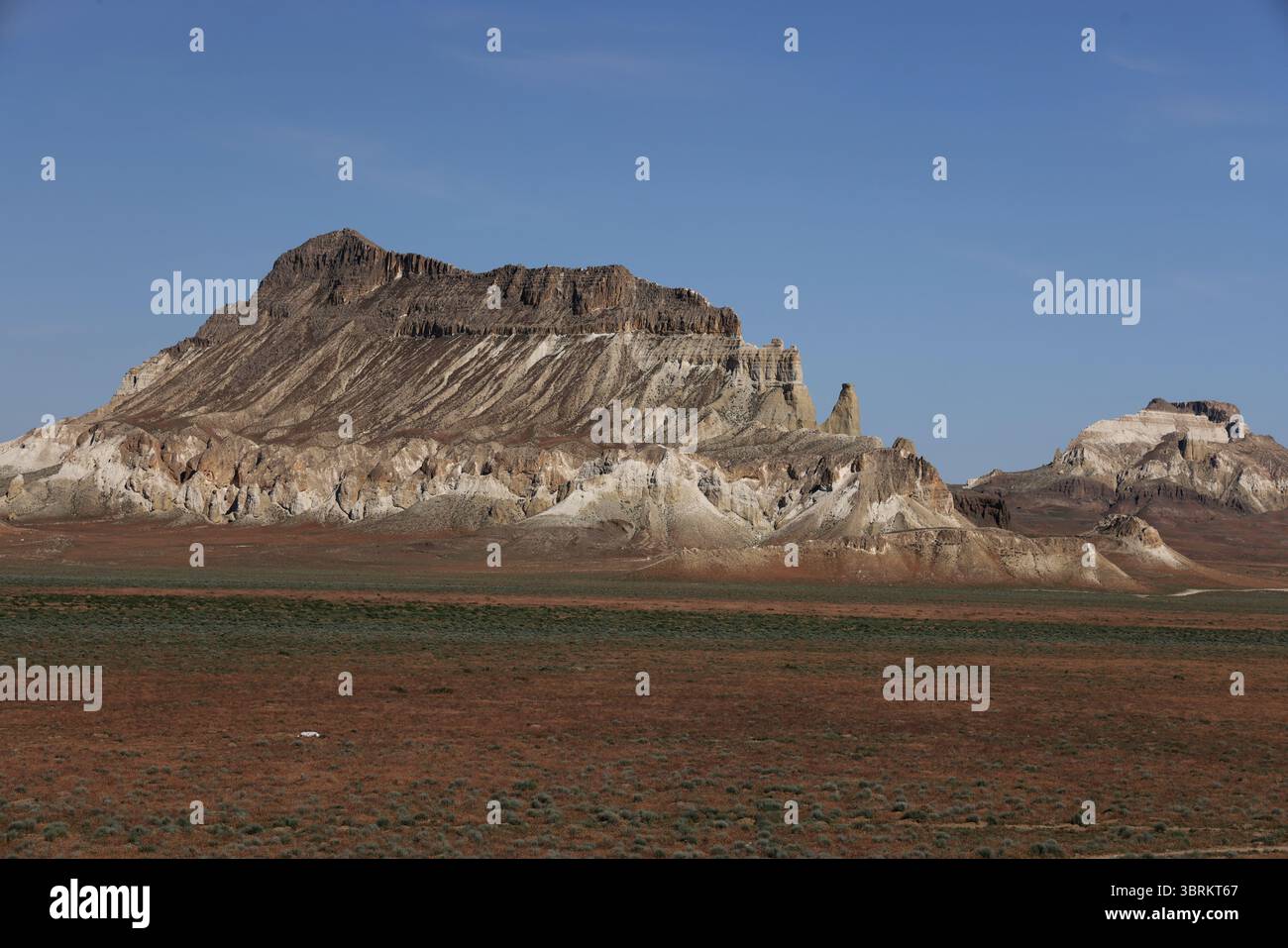 La Valle dei Monti a forma di castello di Airakty, Mangystau Foto Stock