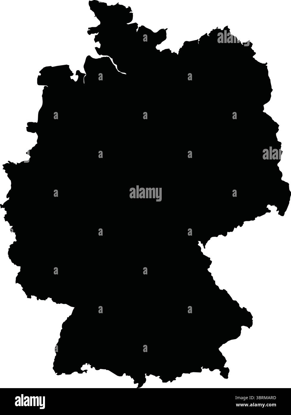 Icona sagoma mappa Germania Illustrazione Vettoriale