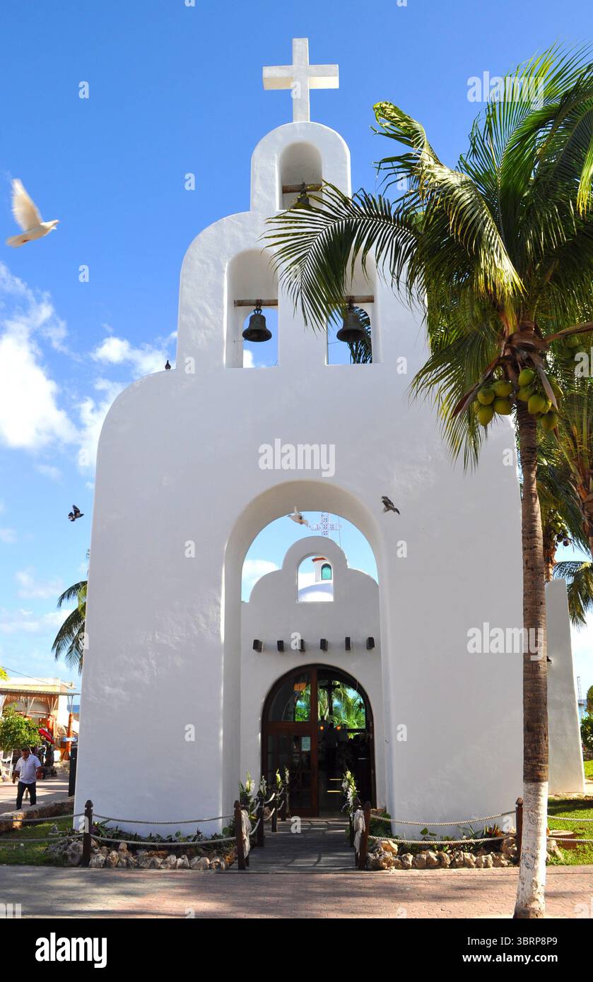 Cappella della Chiesa messicana Riveria Maya Playa del Carmen Foto Stock