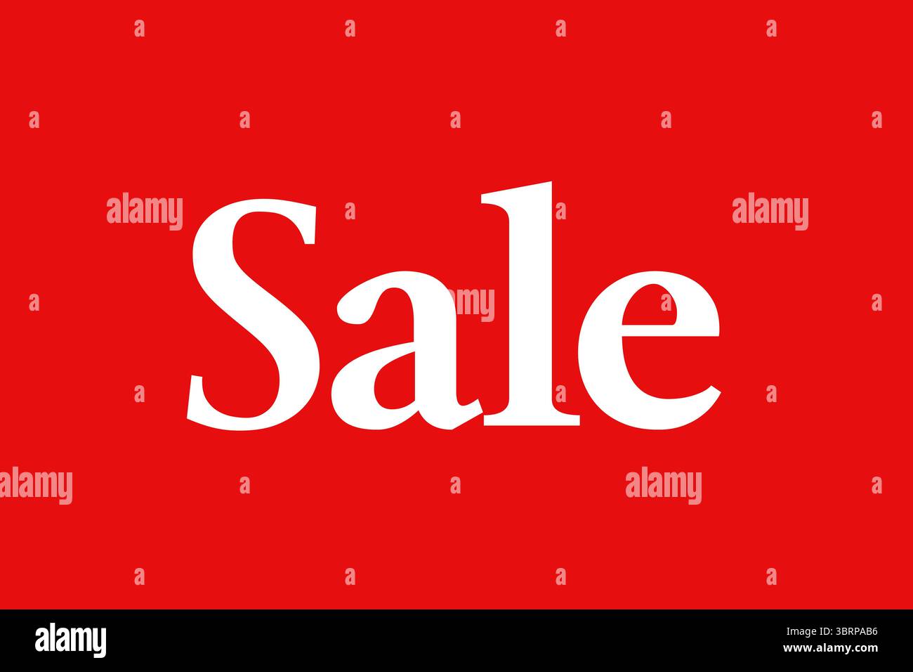 Il testo in grassetto bianco serif sale viene visualizzato su sfondo rosso piatto con un design grafico minimale Foto Stock