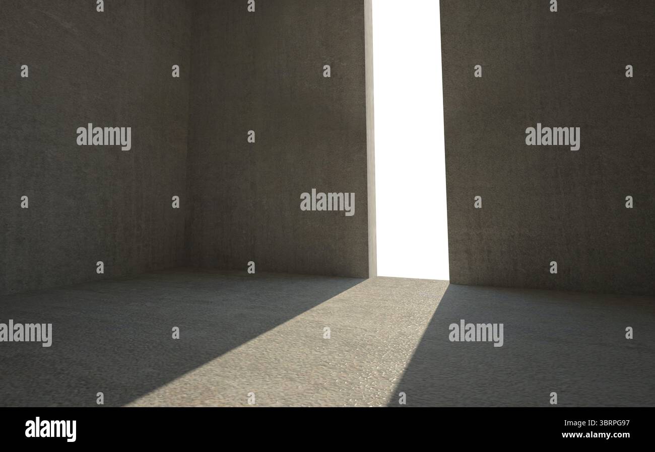 La luce del sole splende attraverso le pareti Foto Stock