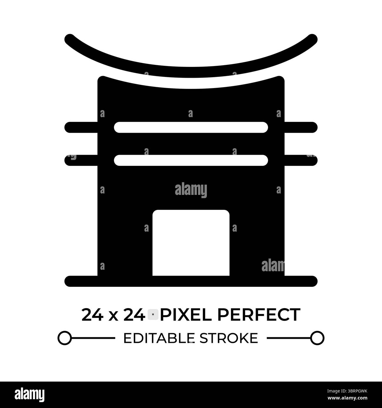 Icona ui glifo gate Giappone Illustrazione Vettoriale