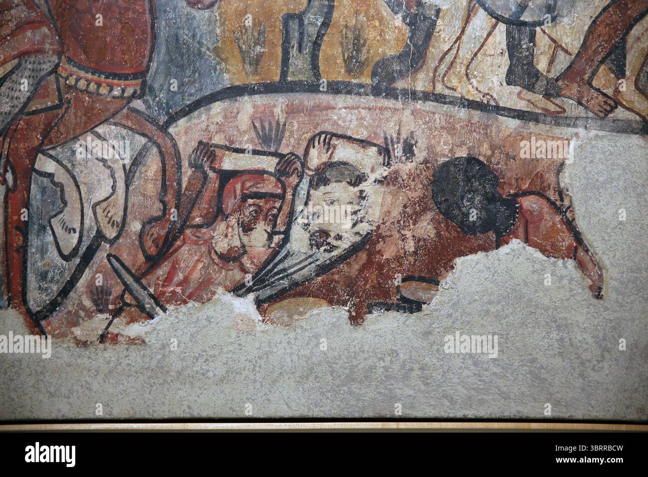 Dipinti della conquista di Maiorca, 1285-90. Palazzo Berenguer Aguilar, Barcellona. TroopsMuseo Nazionale d'Arte della Catalogna. Barcellona, Spagna. Foto Stock