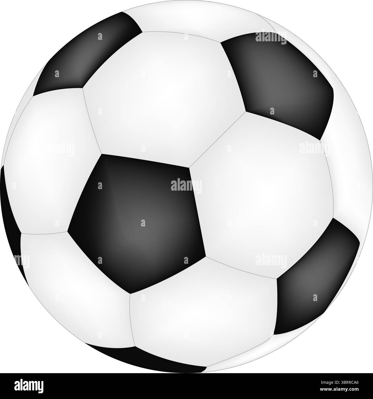 Illustrazione Vector classica di pallone da calcio bianco e nero Illustrazione Vettoriale