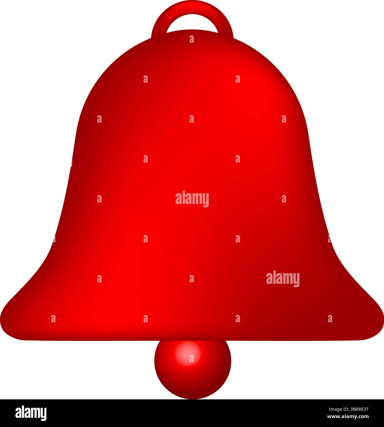 Icona rossa della campanella di notifica - simbolo di avviso e promemoria Illustrazione Vettoriale