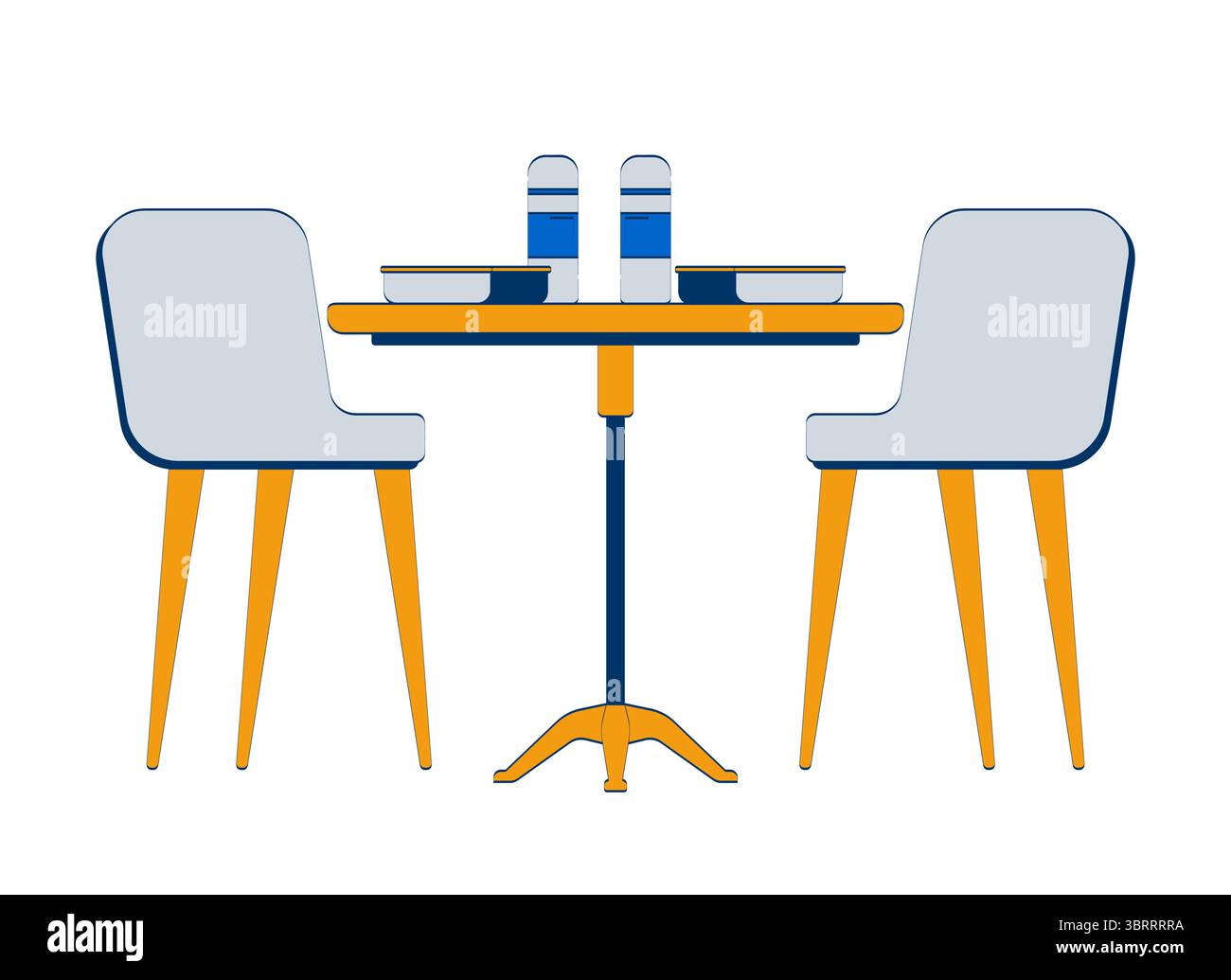 Ufficio caffetteria, pranzo al sacco, oggetto doodle 2D. Illustrazione Vettoriale