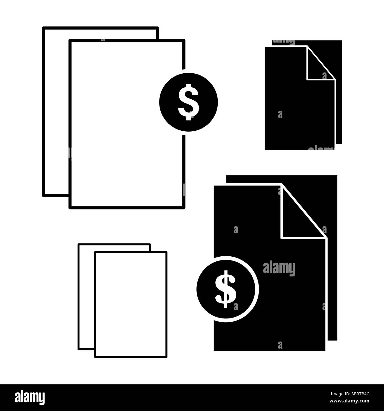 Icona documento finanziario. Simbolo del grafico di crescita. Vettoriale di carta per i soldi. Illustrazione del rapporto aziendale. Illustrazione Vettoriale