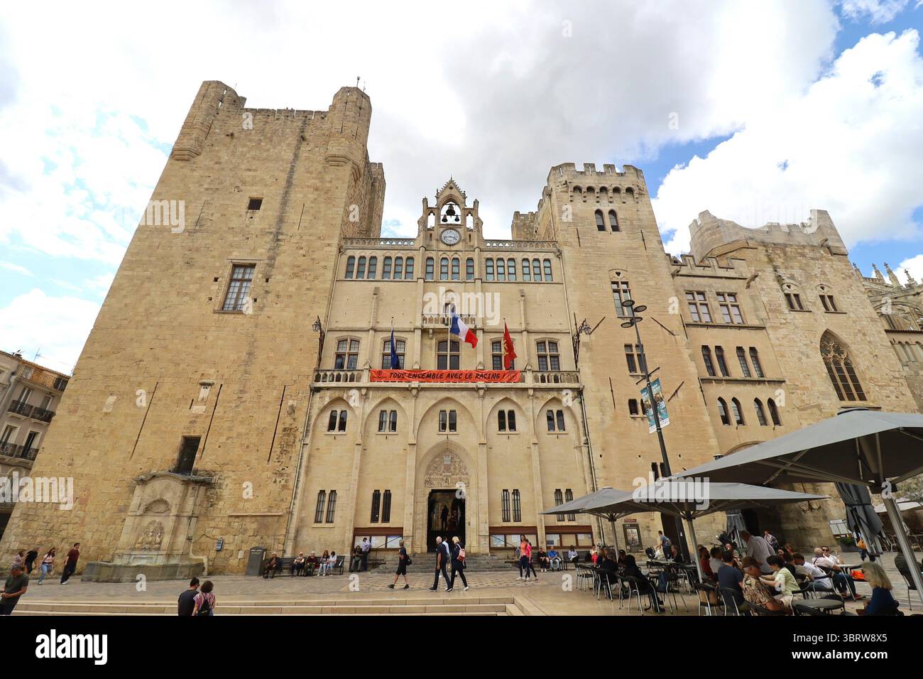 Municipio, vista esterna, città di Narbonne, dipartimento di Aude, Francia Foto Stock
