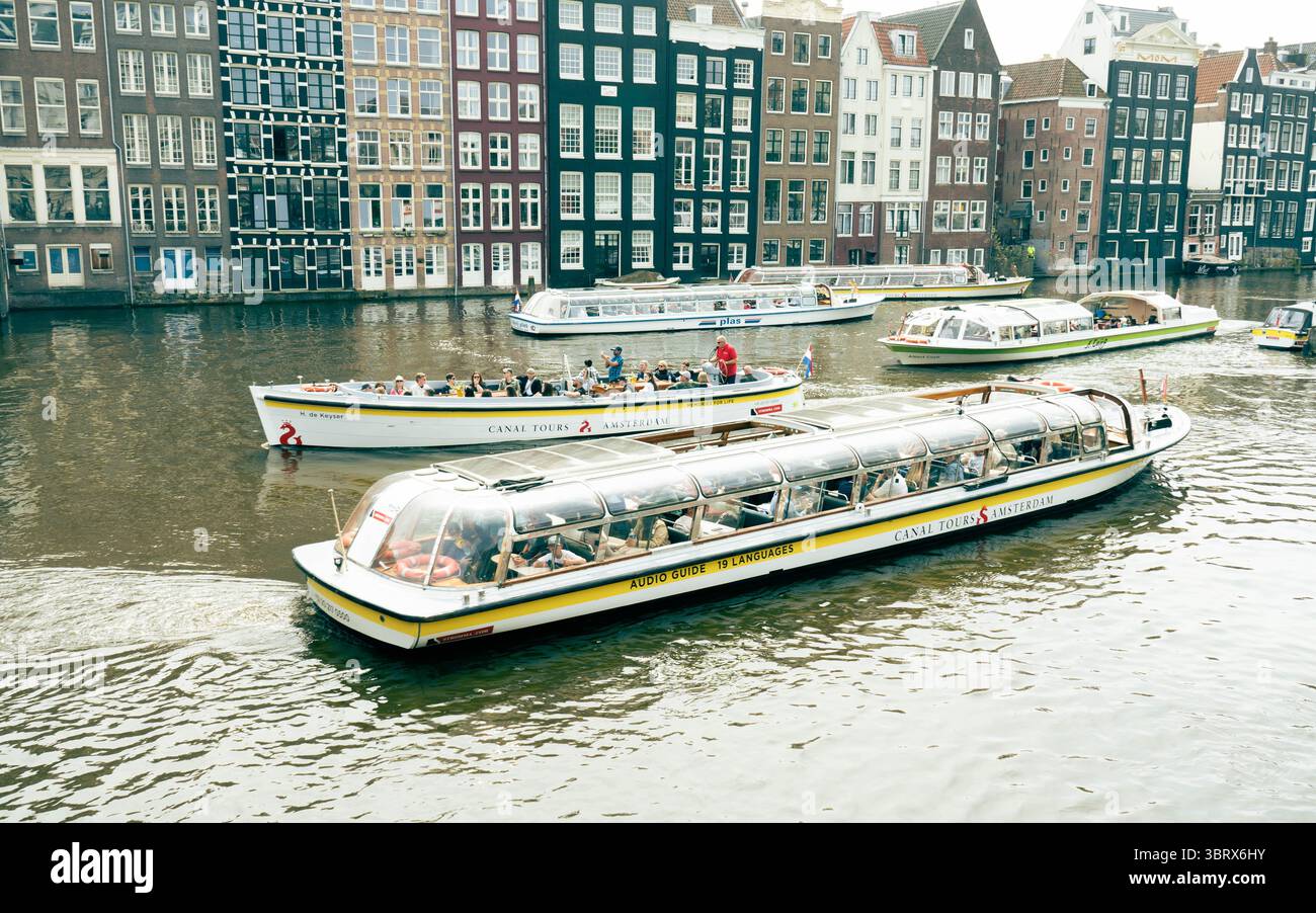 Canali di Amsterdam, Paesi Bassi Foto Stock