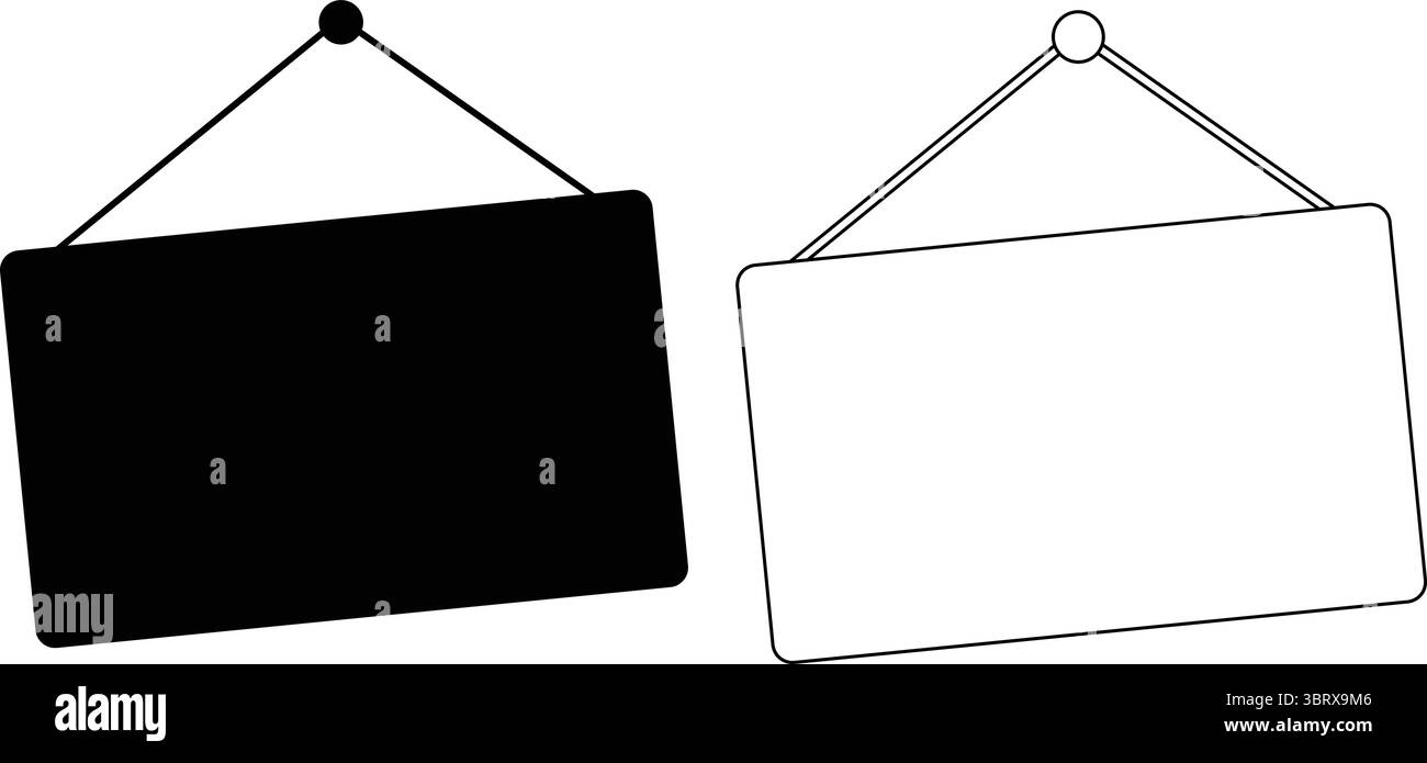 Poster appesi con ombre. Appendere la carta sui raccoglitori. Foglio di carta A4, mockup, foglio su parete. Illustrazione vettoriale Illustrazione Vettoriale