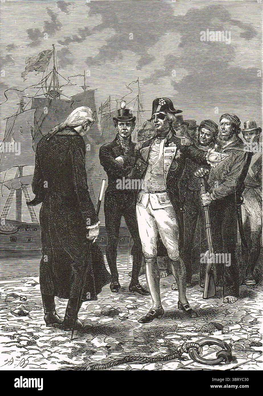 Nelson e l'inviato danese dopo la battaglia di Copenaghen del 1801 Foto Stock