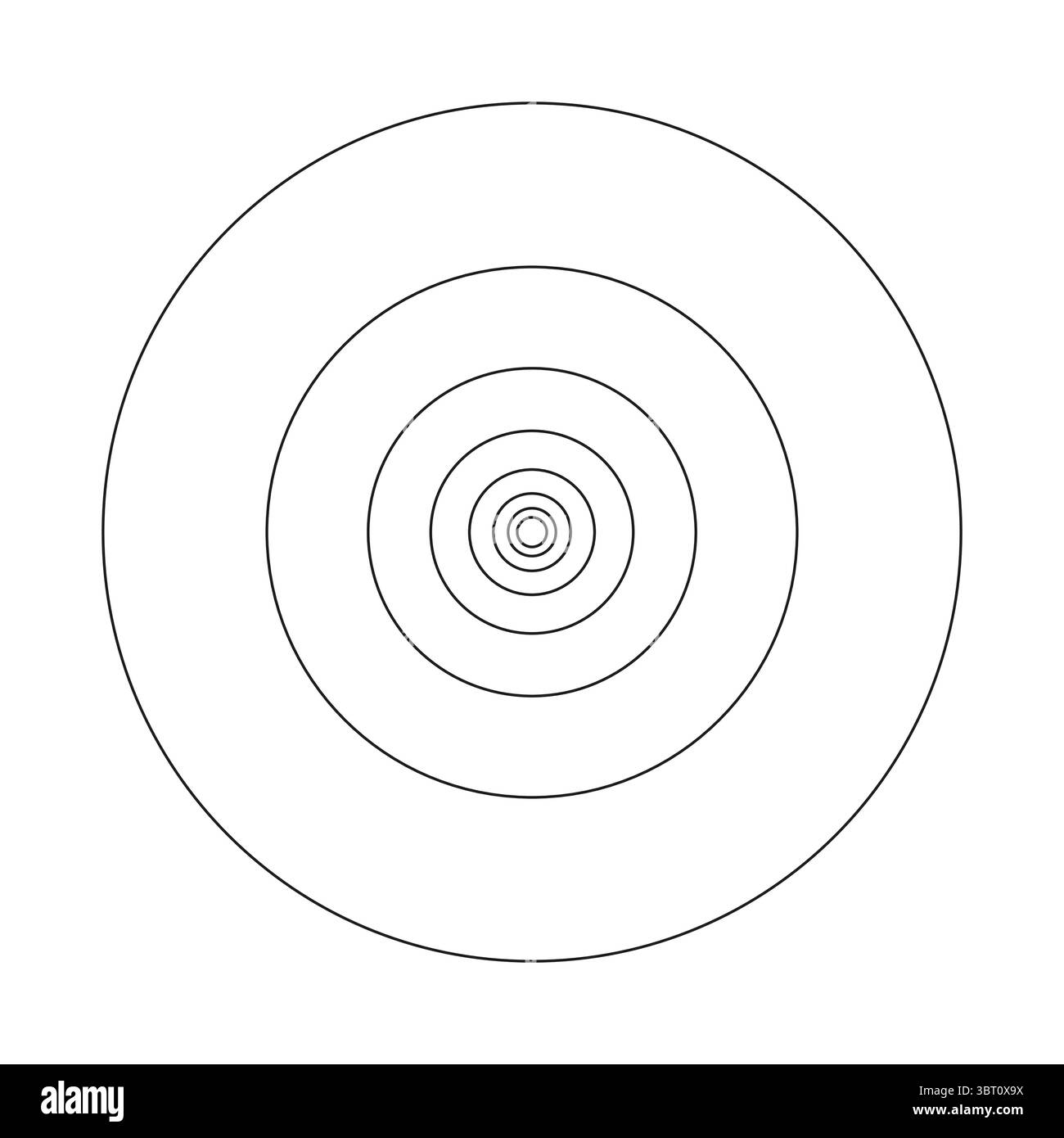 Rapporto d'oro. Cerchi di sequenza Fibonacci. Logo moderno. Cerchi in proporzione dorata. Illustrazione Vettoriale