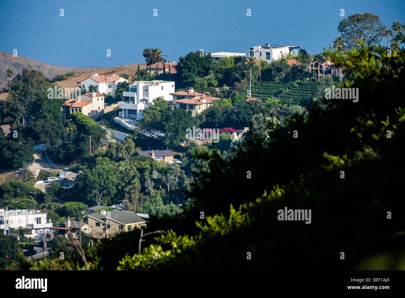 Case, Corral Canyon, Malibu, California, Stati Uniti. Foto Stock