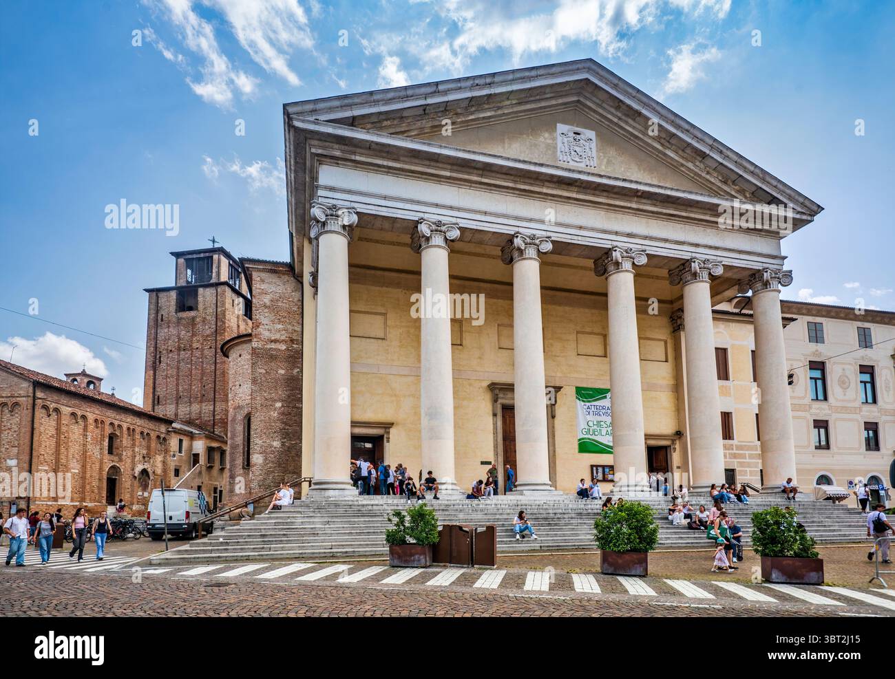 Cattedrale di Treviso (Duomo di Treviso, Cattedrale di San Pietro Apostolo), Piazza del Duomo, Treviso, regione Veneto, Italia Foto Stock