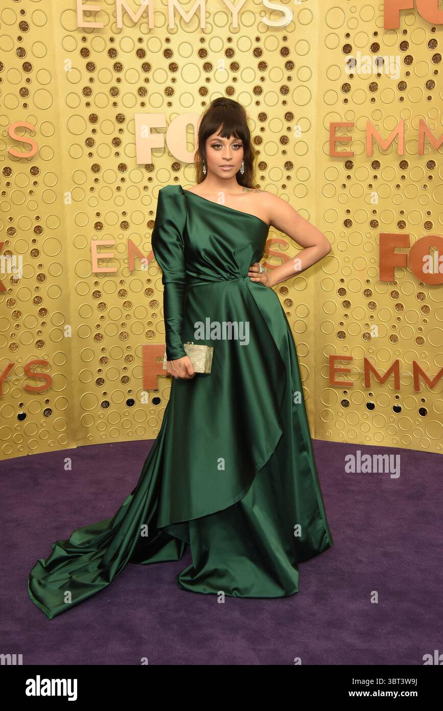 22 settembre 2019, Los Angeles, CA, Stati Uniti: LOS ANGELES - 22 settembre: Lilly Singh ai Primetime Emmy Awards - arrivi al Microsoft Theater il 22 settembre 2019 a Los Angeles, CA (Credit Image: © Kathy Hutchins via ZUMA Wire) Foto Stock